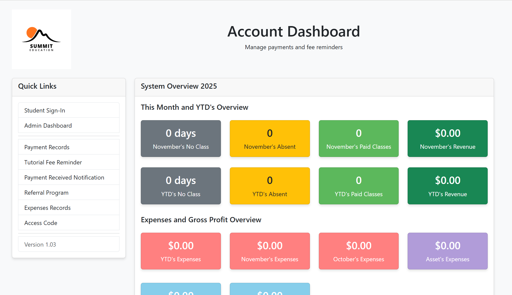 Account Dashboard Preview