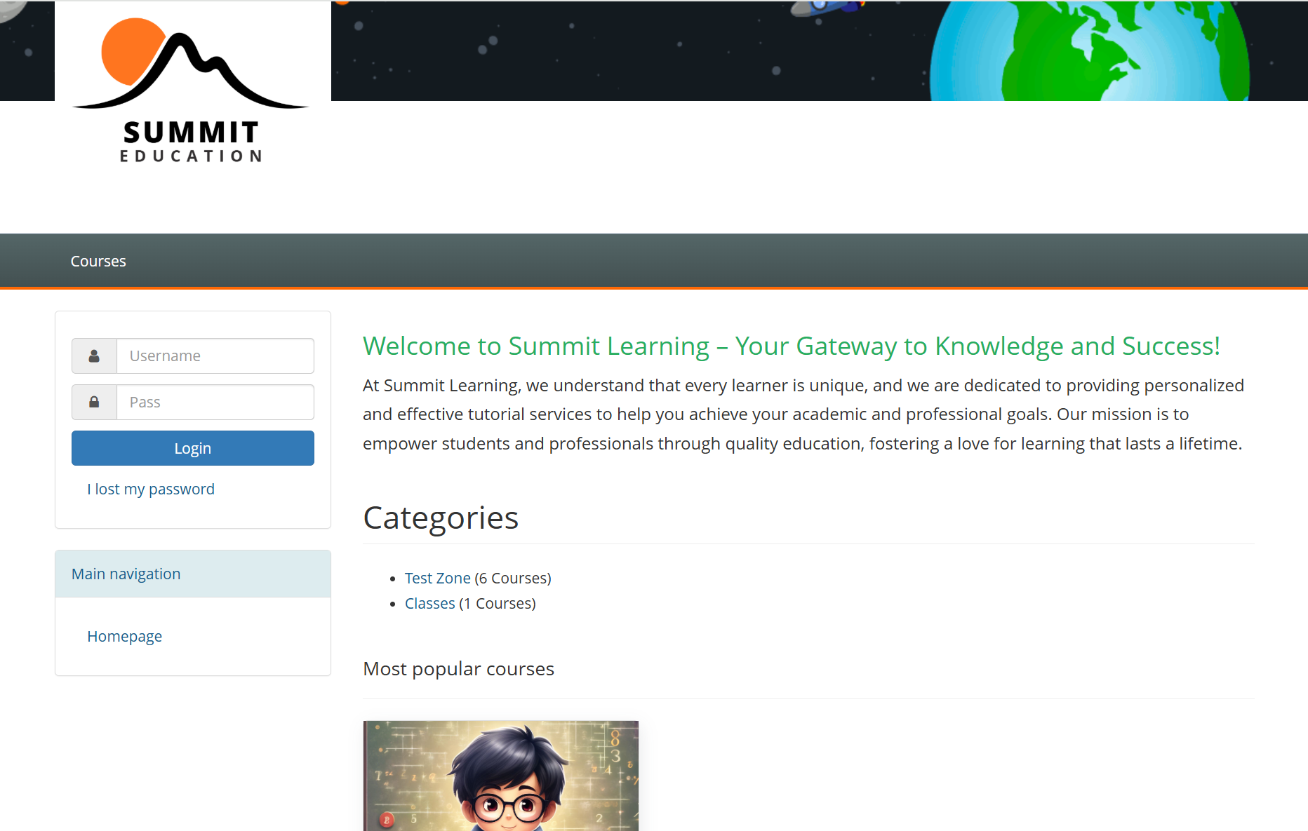 Maths Test Center Preview